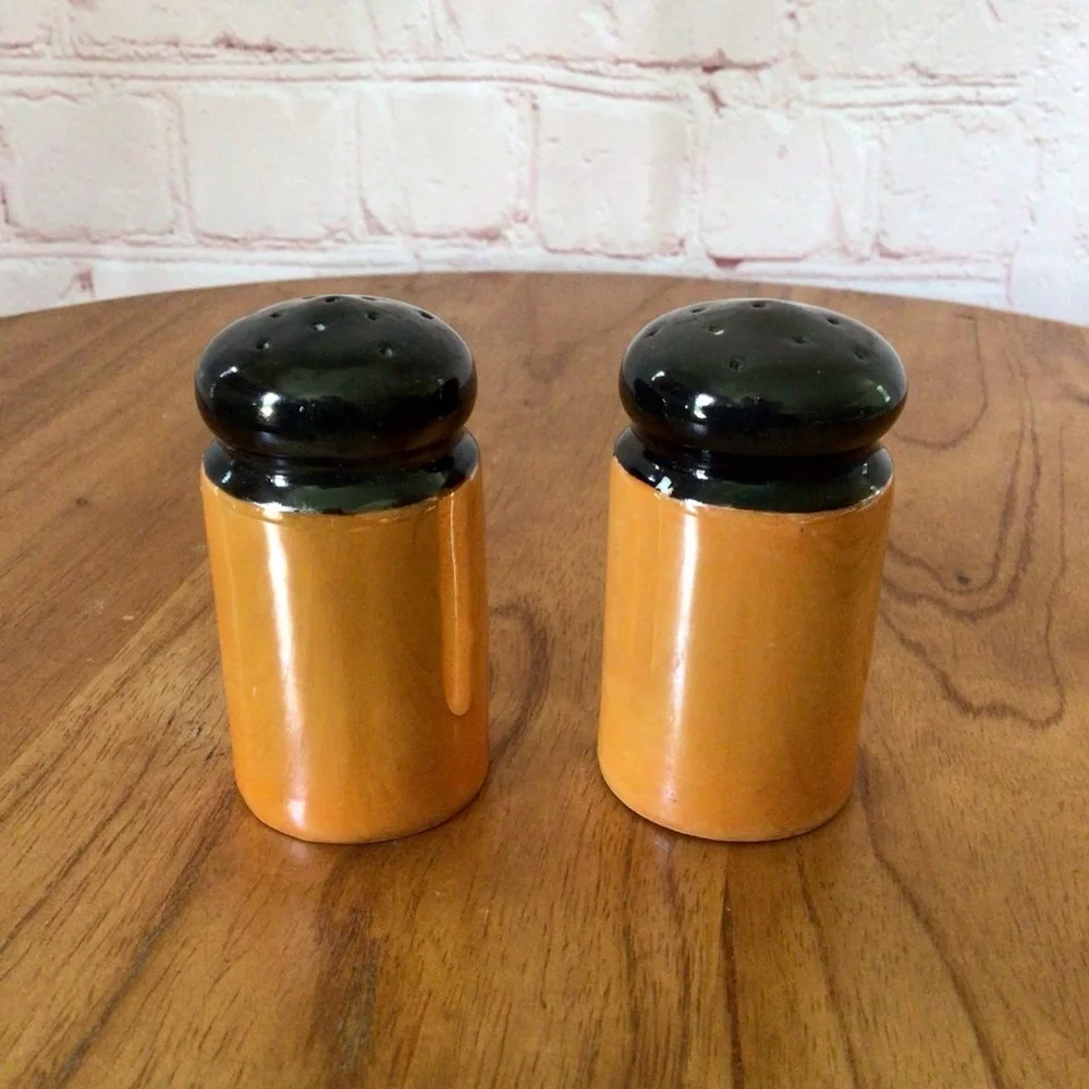 Vintage Noritake Nippon Lusterware Ceramic Salt and Pepper Shaker Pair